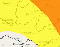 Inmet emite alerta de chuvas intensas para os 223 municípios da Paraíba