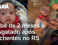 Enchentes no RS: bebê de dois meses é resgatada de barco por voluntários; veja