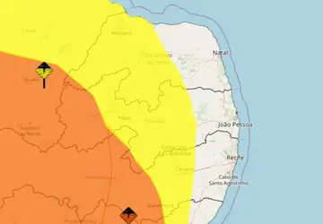 Inmet publica novo alerta de chuvas intensas para 55 municípios do Sertão da Paraíba nesta terça-feira(23)