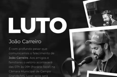 LUTO: Cantor sertanejo João Carreiro morre aos 41 anos após cirurgia no coração