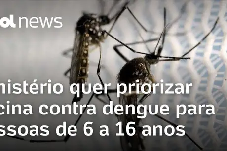 Ministério da Saúde quer priorizar vacina contra dengue para pessoas entre 6 e 16 anos